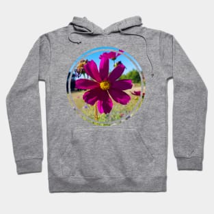 Cosmos Wildflowers Nature Circle Hoodie